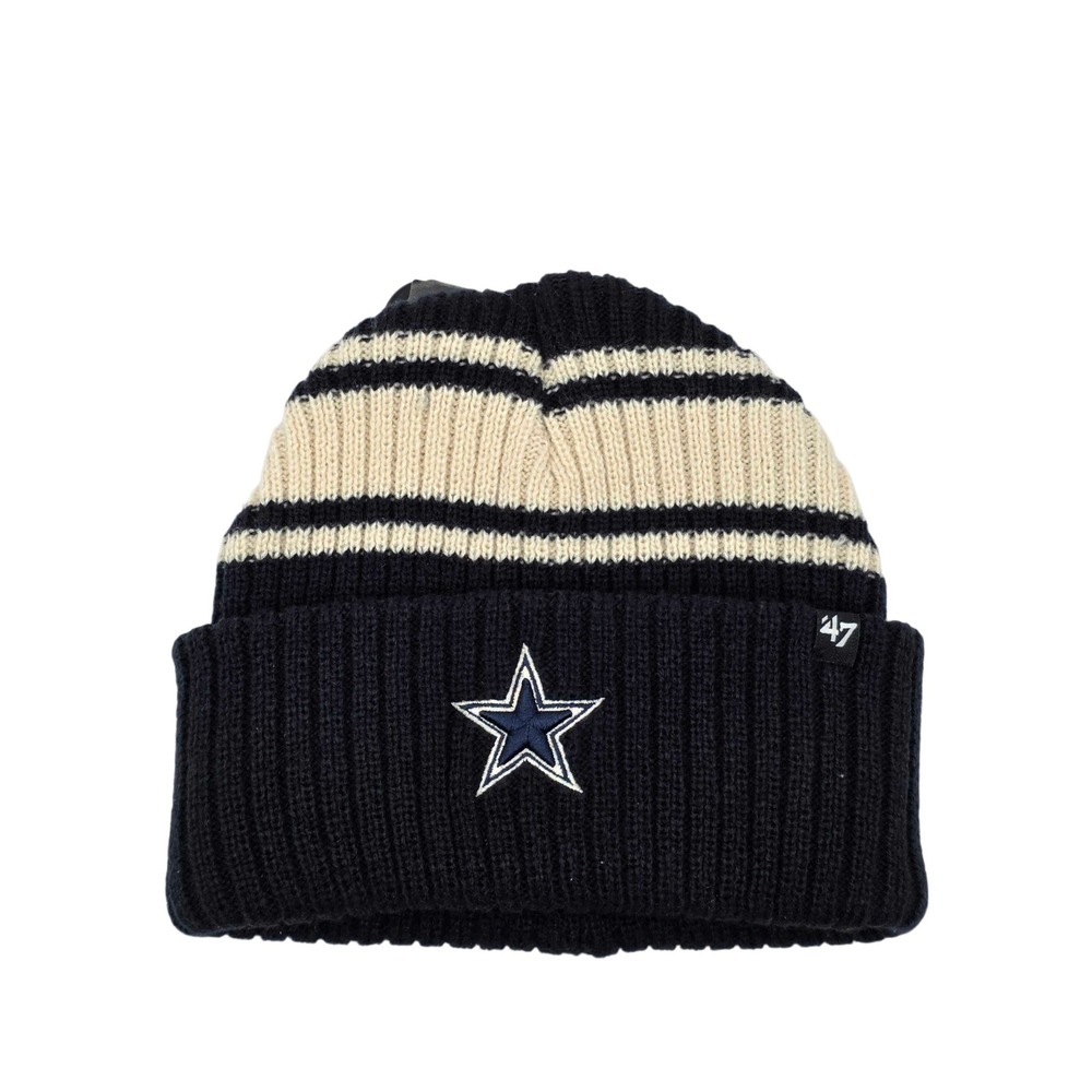'47 Brand Dallas Cowboys NFL Cuffed Knit Beanie Hat Cap Navy Cream NWT One Size